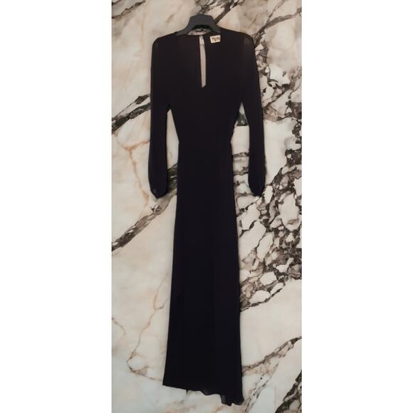 NEW Show Me Your Mumu Jocelyn Maxi Black Dress XXS W/STRETCH Slit Leg MSRP $235 - Picture 5 of 7